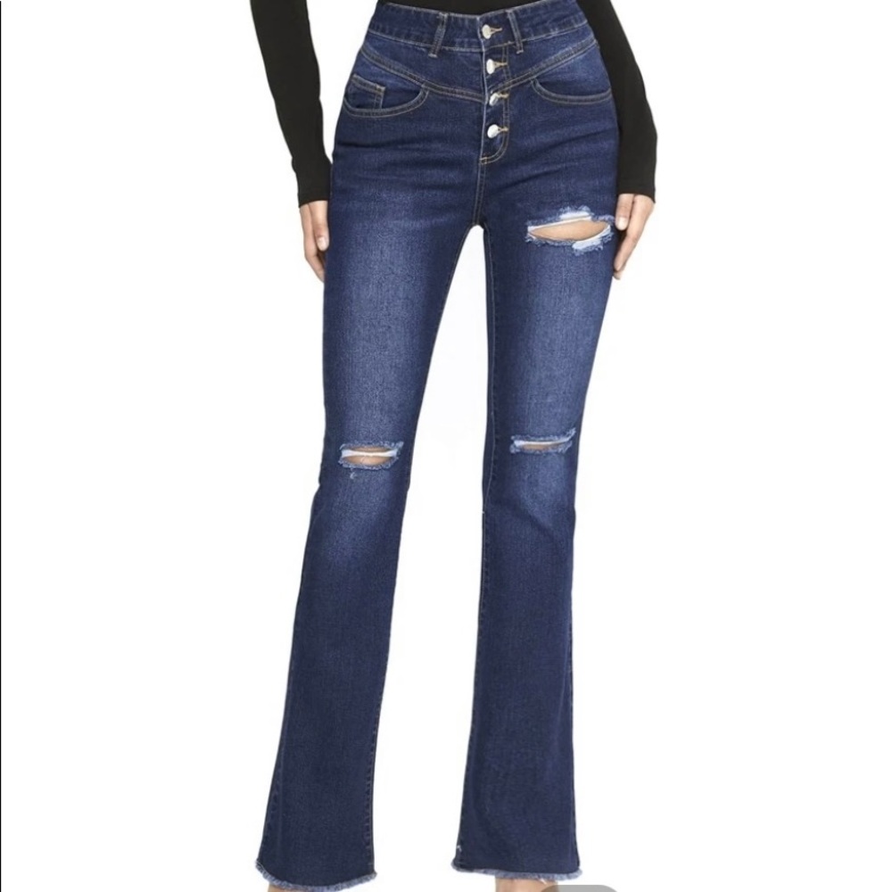 Distressed Flare Bottom / Bootcut Jeans